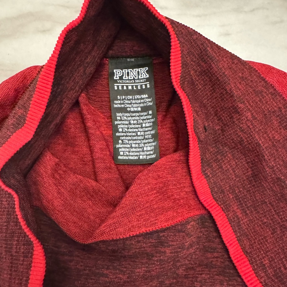 PINK Victoria's Secret Red Leggings Seamless Stretch Like-New - Picture 4 of 8